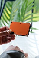 Cardx - Burano Clips - نسل جدید کیف پول و نگهدارنده کارت فلزی مینیمالیستی - محافظ RFID - Unisex (نارنجی)-thumb
