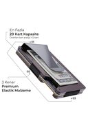 Cardx - Burano Clips - نسل جدید کیف پول مینیمالیست و نگهدارنده کارت فلزی - محافظ Rfid (BROWN)-thumb