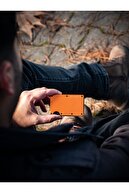 CARDX - Burano Strap - Minimalist Wallet & Card Premium Material Premium ، RFID ، (نارنجی)-thumb