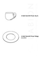 ست فنجان قهوه سرامیکی لوکس 12 تکه طرح مرمر سیاه، فنجان قهوه ترک-thumb