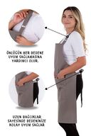 ست ساده ست پیش بند آشپزخانه 3 تایی با آویز قابل تنظیم (دستکش، دسته)-thumb