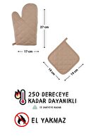 ست ساده ست پیش بند آشپزخانه 3 تایی با آویز قابل تنظیم (دستکش، دسته)-thumb