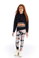 جوراب شلواری اسپرت دخترانه با الگوی هندسی مدرن عاشقانه-thumb