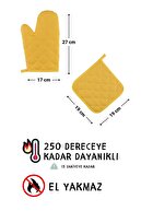 ست ساده ست پیش بند آشپزخانه 3 تایی با آویز قابل تنظیم (دستکش، دسته)-thumb