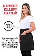 ست ساده ست پیش بند آشپزخانه 3 تایی با آویز قابل تنظیم (دستکش، دسته)-thumb