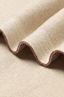 پتو بافتنی نوزاد دختر و پسر 85cm x85cm قارچ ریز بژ-thumb