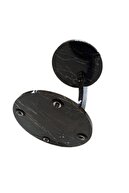 کاناپه میز قهوه چرخ دار C میز کنار میز میز قهوه تودرتو میز پذیرایی - طرح مرمر مشکی-thumb