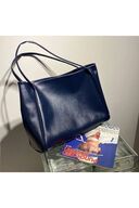 کیف سرشانه زنانه آبی سرمه ای مدل نرم-thumb