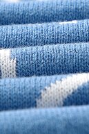 پتوی بافتنی نوزاد دختر و پسر 85cm x85cm آبی رنگین کمانی-thumb