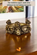 سینی خاکستر زیرسیگاری زیرسیگاری طلایی رنگ آنتیک مدل 7-thumb