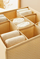 9 محفظه کشوی بژ لانه زنبوری داخل کابینت سازماندهی لباسشویی سازماندهی جعبه ذخیره سازی تاشو-thumb