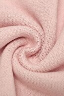 پتو بافتنی نوزاد دختر و پسر 85cm x85cm قارچ ریز صورتی-thumb