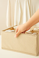 9 محفظه کشوی بژ لانه زنبوری داخل کابینت سازماندهی لباسشویی سازماندهی جعبه ذخیره سازی تاشو-thumb