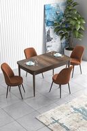 Table Black Marble Chairs Tile