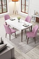 Table White Chairs Pink