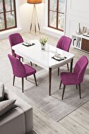 Table White Chairs Purple]