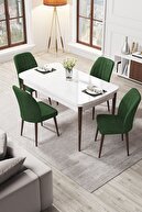 Table White Chairs Khaki Green