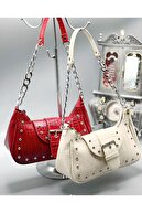 کیسه بازوی سفید با الگوی تمساح استخوانی استخوانی-thumb