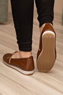 کفش های تخت کماندار با لیزر ارتوپدی پوست زنانه نرم-thumb