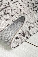 فرش طرح دار رانر خاکستری قابل شستشو چنیل فرش لبه دار کف راهرو 7760-thumb