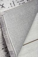 فرش طرح دار رانر خاکستری قابل شستشو چنیل فرش لبه دار کف راهرو 7760-thumb