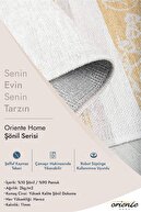 فرش طرح دار رانر خاکستری قابل شستشو چنیل فرش لبه دار کف راهرو 7760-thumb