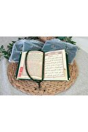 5 عدد تسبیح پاکت دار اسم مخمل چاپ شده ست کتاب یاسین مولود هدیه سبز-thumb