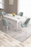 Table Black Marble Pattern Chair Anthracite