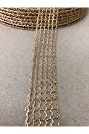 روبان توری جوت طلایی 1 متری (عرض 2.5 سانتی متر) – روبان – روبان-thumb