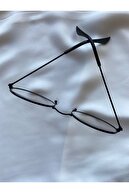 عینک های رترو گرد شیشه شفاف با قاب مشکی-thumb