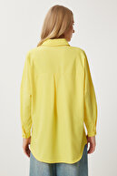 پیراهن پایه بلند زنانه زرد تیره اورسایز DD00842-thumb