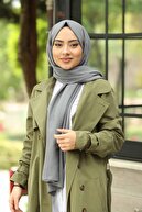 مدل شال جاز کراش نخی حجاب -طوسی تیره-thumb