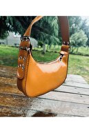 کیف چرم باگت زنانه با جزئیات کمربند-thumb