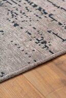 فرش بافته شده ویسکوز مورنو با پایه ضد لغزش فرش خاکستری آشپزخانه 1171-thumb