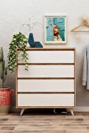 Suvera 4 کشو بلوط بلوط سفید-thumb