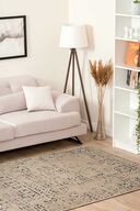 فرش بافته شده ویسکوز مورنو با پایه غیر لغزنده قابل شستشو فرش نازک آنتراسیت آشپزخانه 1322-thumb