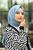 مدل شال جاز حجاب نخی کراس -آبی-thumb