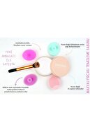 برس آرایشی و صابون تمیز کننده اسفنج سیلیکونی تشت 120 گرمی صابون (سایز بزرگ)-thumb