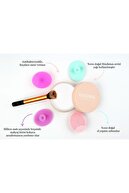 برس آرایشی و صابون تمیز کننده اسفنج سیلیکونی تشت 120 گرمی صابون (سایز بزرگ)-thumb