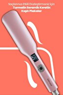 صفحه نمایش دیجیتال تورمالین سرامیکی یونی صاف کننده مو صورتی-thumb