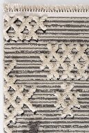 فرش اتاق نشیمن ساکورا 2205 خاکستری ضد گرد و غبار با طرح‌های قومی بافته شده مدرن-thumb