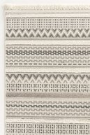 فرش اتاق نشیمن ساکورا 2207 خاکستری ضد گرد و غبار با طرح‌های قومی و مدرن-thumb