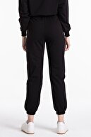 شلوار گرمکن مشکی زنانه زمستانی ضخیم با جیب های الاستیک کمر و پا-thumb