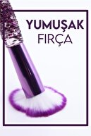 ست 10 تکه براش آرایش با کیسه براق ماهی بنفش شفاف-thumb