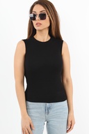 زنانه یقه بسته نخی مشکی آستین راست آجدار ورزشکار-thumb