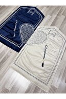 سجاده نماز قلب دوتایی سجاده عروس داماد با جعبه جهیزیه هدیه تسبیح-thumb