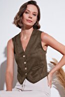 جلیقه دکمه دار یقه V جیر Scuba 5865576-thumb