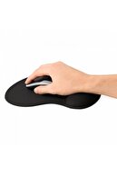 Ecuy Siyah Jel Bilek Destekli Mouse Pad Kaymaz Taban Rahat Kullanımlı Mous Ped