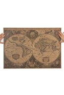 Caph Design Eski Dünya Haritası Vintage Craft Poster -33x48cm