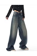 شلوار جین جیبی کیسه ای بازیافتی Y2K-thumb